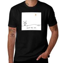 Moby Wait for Me TShirt Lightweight Basic Short Sleeve Shirt 4XL black