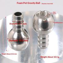 1Pcs Sus304 Stainless Steel Foam Lance Pipette Gravity Ball Filter Screen Suction Tube High Pressure Cleaning Machine Accessorie A11 gray