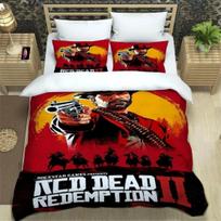 Red Dead Redemption 2 Bedding Sets exquisite supplies set print duvet cover bed comforter set bedding set luxury birthday gift EU Single 135*200cm/53x79in 3pcs white