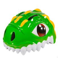 Cartoon Dinosaur Bike Helmet | shielded Expanded Polystyrene Inner Structure, Lightweight 240g Green Yellow green