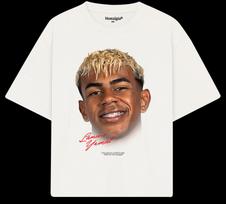 Lamine Yamal BIG HEAD Graphic T-shirt Streetwear Women Men Oversized Y2k Short Sleeves Harajuku Hip Hop High Quality Female Male Clothing XXXXL brown