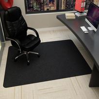 Didelis lipnus besisukantis kėdės kilimėlis Neslystantis medinių grindų apsaugas Miegamojo kilimas Kilimai Darbo kambario kompiuterio kėdės grindų kilimėlis 90x120cm juoda