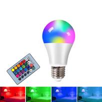 E27 RGBW LED lemputė 4W 10W 15W lemputė, keičiama spalvota 24 klavišų RGB LED lemputė su IR nuotolinio valdymo pulteliu 85-265V 15W white