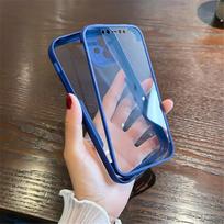 360 viso korpuso silikoninis dėklas, skirtas Samsung Galaxy A04s A53 S23 Ultra S22 Plus Xiaomi Remid Note 11 iPhone 14 13 12 11 Pro Max smūgiams atsparus ekrano dangtelis For OPPO A94 4G mėlyna