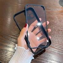 360 viso korpuso silikoninis dėklas, skirtas Samsung Galaxy A04s A53 S23 Ultra S22 Plus Xiaomi Remid Note 11 iPhone 14 13 12 11 Pro Max smūgiams atsparus ekrano dangtelis For iPhone 7 Plus juoda