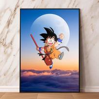 Anime plakatas Dragon Ball Wukong Sienos menas Kambarys Namai Vaikų dovana Dekoracija Tapyba Modulinis spaudinys 21cm×30cm NoFrame gray