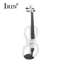 IRIN 4/4 elektrinis akustinis smuikas su smuiko korpuso dangteliu, skirtas muzikos styginiam instrumentui balta