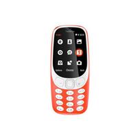 Atnaujintas originalus Nokia 3310, atrakintas(2017 m) Dvi SIM kortelės 2G mobilusis telefonas su 1/2 SIM Simple Set raudona