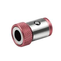 Daugiafunkcis universalus magnetinis žiedas 1/4 metalinio atsuktuvo antgalio raudona