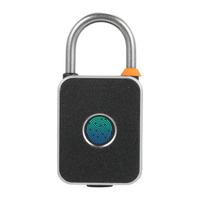 Pirštų atspaudų pakabinamos užrakto užraktas Išmanioji pakabinama spyna su berakčiu biometriniu vandeniui atspariu USB įkrovimu Fingerprint juoda
