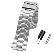 Tvirta nerūdijančio plieno laikrodžio apyrankė, skirta timex T2N720 T2N721 T2N739 TW2R55500 vyriška apyrankė 24*16mm laikrodžio apyrankė, metalinė 24mm gray