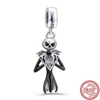 Nauji 925 sidabro vampyro sparnuota širdis, baisus moliūgas, demonas, angelas, šikšnosparnis, kabančios karoliukai, tinka originaliai apyrankei, puikūs papuošalai gray
