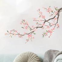 Spalvinga gėlių pakabinama lempa paukščių sieninis lipdukas miegamojo svetainės įėjimui namo fono apdaila Lipnus 29*22cm 30*60CM white