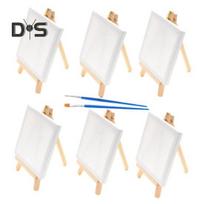 14/23 vnt./rinkinys Mini drobės lenta su molbertu rinkinys Tapyba lauke DIY rankdarbiai Lengvas tapybos meno rinkinys B