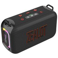 ZEALOT S85 Nešiojama belaidė BT 5.3 kolonėlė 50W sustiprinto boso garso dėžė su RGB spalvinga šviesa juoda