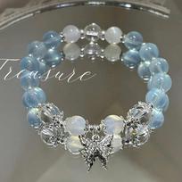 Butterfly Star Cat Eye Akmeninė apyrankė, Moteriška pilka Moonlight Star Moon Crystal apyrankė, Moteriški aksesuarai, Tinka dovanoms dukroms 14 gray