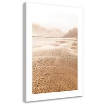 Canvas print, Beach flooded with water 40x60 smėlis