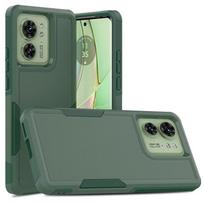 Hibridinis tvirtas šarvuotas dėklas Motorola Moto G 14 54 84 82 22 41 Stylus 5G Edge Plus 2023 40 Neo Pro Otter Case Box Kietas silikoninis apsauginis dangtelis For Moto G54 tamsiai žalia spalva
