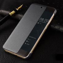 Automatinio miego/budinimo dėklas telefonui Huawei P50 Pro P40 P30 Lite P20 P10 Plus Mate 20 Lite Mate20 Mate 10 Pro Smart View atverčiamas dėklas Funda Capa for P10 Plus pilka