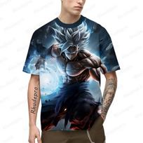 Anime Vyriški Gatvės Stiliaus Marškinėliai Dragon ball Goku Super Saiya Drabužiai Viršūnės Vaikų Harajuku Stiliaus Marškiniai 2024 Tendencija S black