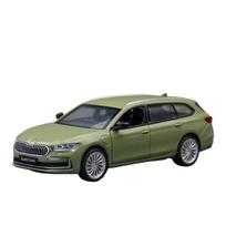 1/35 mastelio Skoda Superb Combi Sedano žaislinio automobilio modelis MSZ lieto metalo miniatiūra Atitraukiamas garsas ir šviesa Kolekcionuojamas Goft vaikams berniukams žalia