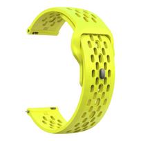 Silikoninis dirželis Amazfit Active 2 20mm 22mm išmaniajam laikrodžiui, dirželis Amazfit Balance/Stratos 2 3/GTR 4 3 2/GTS 4 3 2/Bip 5 apyrankei 22mm Cheetah Round fluorescencinė geltona spalva