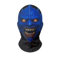 Siaubo Helovino kaukė suaugusiems baisi viso galvos gobtuvo rekvizitas Helovino vakarėliui, Cosplay kostiumui, vaidmenų žaidimo aksesuaras One Size B blue