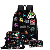 Berniukų kuprinė Among Us Vaikų mokyklinė kuprinė Anime kuprinė 17 inch backpack