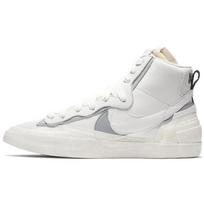 sacai x Nike Blazer Mid Balti Pilki Unisex Sportbačiai Vilko Pilki BV0072-100 36 white