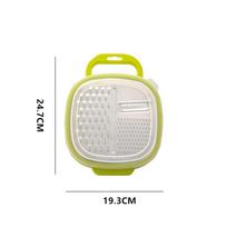 3-in-1 Plastic Manual Vegetable Chopper Slicer Cheese Carrot Shredder Potato Grater French Fry Cutter Kitchen Fruit Accessories white