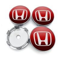4 vnt. 60 mm automobilio rato centrinis gaubtas Automobilio priedai Honda Civic Accord Crider City XRV CRV HRV Inspire Fit Odyssey Envix raudona