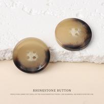5pcs Resin Imitation Horn Pattern Buttons Blazer Clothes Four-Eye Buttons Coat Trench Coat Sweater Buttons 18mm2#