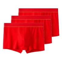 3 vnt. pakuotė Medvilninės boksininkų kelnaitės Vyriški apatiniai Šortai Raudonos kelnaitės Kvėpuojančios boksininko kelnaitės XL XXL 3XL 4XL XXL red