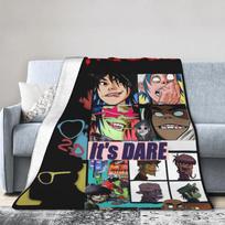 Music Band G-Gorillaz Plush Blanket Kids Adult  Flannel Throw Blanket For Outdoor Warm Soft Custom DIY Quality Bedspread Gift 30x40in black