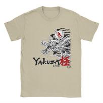 Like a Dragon & Yakuza Kiwami Marškinėliai Vyrams Grynos Medvilnės Vintažiniai Marškinėliai Japonijos Žaidimų Marškinėliai Trumpomis Rankovėmis Drabužiai Dydis Plius L gray