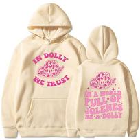 Dolly Parton Hoodis Pasaulyje, Pilname Jolenės, Būk Dolly Hoodis Dolly Parton Prekės Country Muzikos Megztiniai Viršutiniai Drabužiai Streetwear L beige