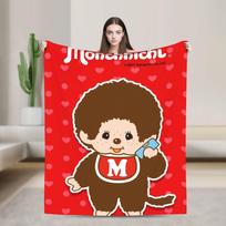 Monchhichis Animacinis Minkšti pledai Pikniko Pliušiniai patalynės užtiesalai Madingas namų dekoras Flanelinis lovatiesis Sofos lovos uždangalas 30x40in
