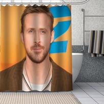 Ryan Gosling Individualaus Rašto Poliesterio Vonios Užuolaida Vandeniui Atsparios Dušo Užuolaidos Geometrinė Vonios Pertvara Spausdinta Užuolaida Vonios 90x180cm blue