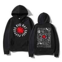 Streetwear Oversized Vyriški Raudoni Karšti Ugnies Kalmarai Čili Pipirai Gobtuvai Moteriškas Megztinis Unisex Megztinis Vyriški Laisvalaikio Viršutiniai Drabužiai L black