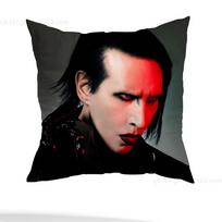 M-Marilyn Manson pagalvės užvalkalas svetainės sofos pagalvės užvalkalas miegamojo kambario lovos pagalvės užvalkalas namų dekoracija 12x12Inch gray