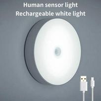 4 vnt. Įkraunamas judesio jutiklis LED naktinis šviestuvas Sienos dekoracija Miegamojo naktinė lempa Virtuvės spintelės apšvietimas Vaikų naktinis šviestuvas 4PCS(white)