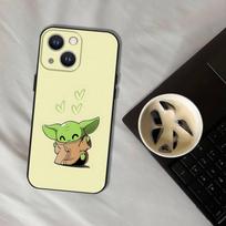 Mielas Kūdikis Y-Yoda telefono dėklas iPhone 17,16,15,14,13,12,11,Pro,XS,Max,XR,Plus,E,SE4,Mini Juodas Minkštas Dangtelis iPhone16plus