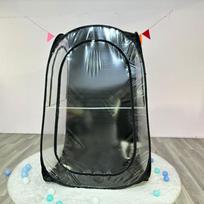 Lauko žvejybos palapinė, apsauganti nuo uodų, vienviečiai stovyklavimui, nešiojama, sulankstoma, PVC, permatoma palapinė without a hood 98*98*154cm juoda