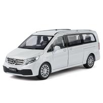 NAUJAS 1/24 Benz V260 MPV lydinio modelis automobilis žaislas Diecasts liejimas garsas ir šviesa atitraukiamas automobilis žaislai vaikams transporto priemonė balta