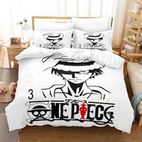 Anime Paaugliams Monkey D.Luffy Odisėja One Piece Patalynės Komplektas Kūdikiams Antklodžių Užvalkalų Rinkiniai Lovos Patalynė Twin Vienvietis King Vaikams Suaugusiems Dovana AU Single(140*210cm)3pcs