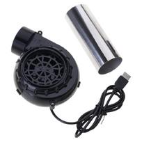 Grilio oro pūstuvas Elektra Oro pūstuvas Ugnies dumplės Įrankis USB 5V2A 2650RPM Puikiai tinka lauko iškyloms ir stovyklavimo nuotykiams black