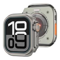 Apple Watch Series 11 10 9 8 7 6 5 SE3 Metalinis Apsauginis Rėmelis dėklas iWatch 46mm 45mm 44mm pakeistas į Ultra 1/2/3 49mm Ultra1/2/3 49mm pilka spalva