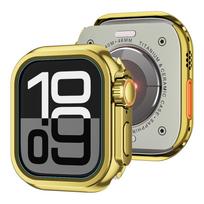 Apple Watch Series 11 10 9 8 7 6 5 SE3 Metalinis Apsauginis Rėmelis dėklas iWatch 46mm 45mm 44mm pakeistas į Ultra 1/2/3 49mm Ultra1/2/3 49mm auksas