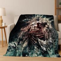 Klasika Dievas Kariauti Kratos 3A Žaidimas Žaidėjas Flanelinis pledas, Šiltas ir jaukus minkštas metamas pledas namams miegamojo lovai sofai vaiko dovana 100x150cm