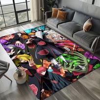 27 Stiliaus Animacinis 3D I-Itachi Japonijos Anime Kilimas Kilimėlis Svetainei Miegamajam Namų Sofos Dekoras, Vaikų Zonos Kilimas Neslystantis Grindų Kilimėlis 60x90cm( 23x35in ) gray